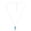 Blue Chalcedony Bezel-Set Gemstone with a Silver Chain Necklace - Hauslife