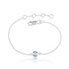 Blue Topaz Bracelet with Sterling Silver Chain - Hauslife