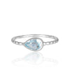 Blue Topaz Twisted Silver Ring - Hauslife