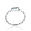 Blue Topaz Twisted Silver Ring - Hauslife