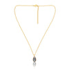 Labradorite Bezel Set Drop Pendant With Gold Chain Necklace - Hauslife