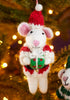 Felt Mouse Santa Elf Decoration