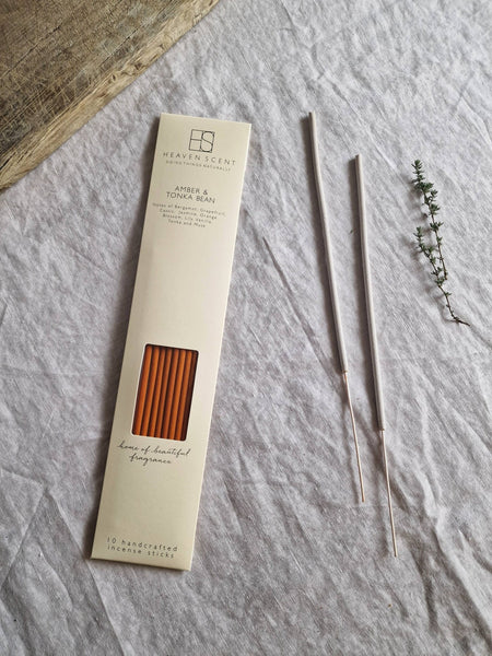 10 Amber & Tonka Bean Incense Sticks - Hauslife