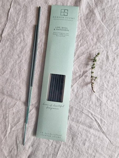 10 Lime, Basil & Mandarin Incense Sticks - Hauslife