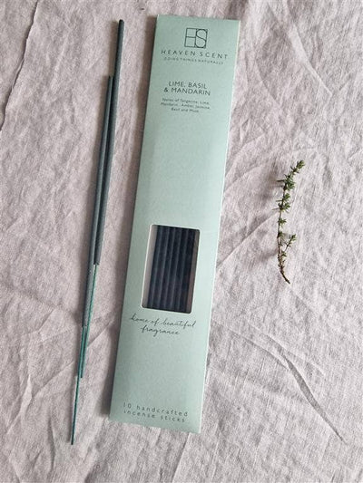 10 Lime, Basil & Mandarin Incense Sticks - Hauslife