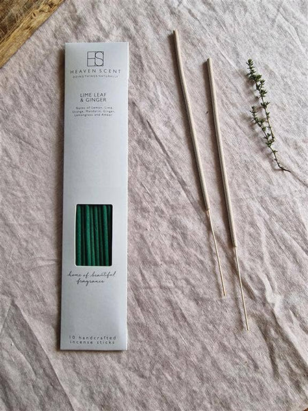 10 Limeleaf & Ginger Incense Sticks - Hauslife