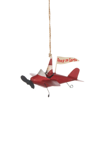 Santa In Red Aeroplane