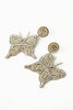 SILVER BEADED BUTTERFLY DROPS