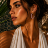 Julieta Petite Resin Hoop Earrings