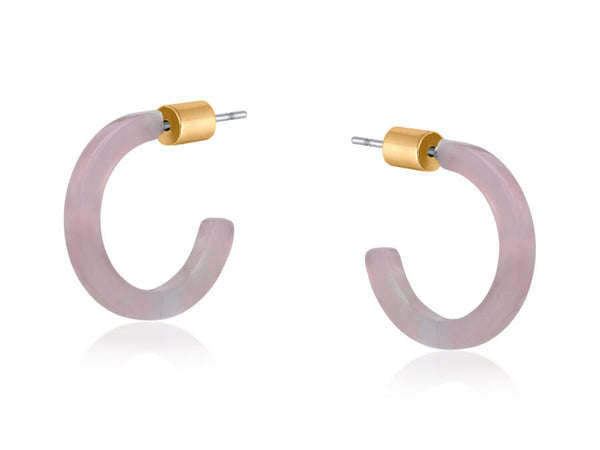 Julieta Petite Resin Hoop Earrings