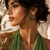 Natalia Petite Resin Hoop Earrings