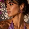Natalia Petite Resin Hoop Earrings