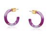 Natalia Petite Resin Hoop Earrings