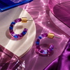 Beatriz Petite Resin Hoop Earrings