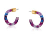 Beatriz Petite Resin Hoop Earrings