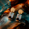 Aurora Petite Resin Rectangle Stud Earrings