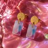 Lola Petite Resin Rectangle Stud Earrings
