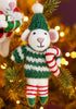 Felt Mouse Santa Elf Decoration