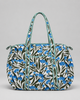 Quilted Cotton Duffle Bag - Blue Meadow