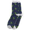 Men's Bamboo Socks - Navy Dinosaurs