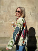 Embroidered Velvet Suzani Jacket - Ivory Floral