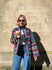 Embroidered Velvet Suzani Jacket - Navy Flower Chains