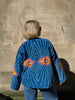 Embroidered Velvet Suzani Jacket - Bright Blue Evil Eye