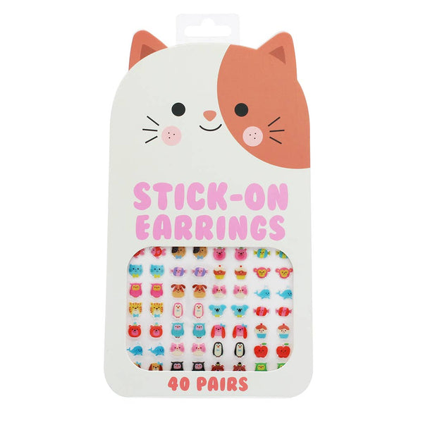 Stick on Earrings (40 pairs) - Cool Cats