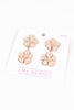 Blush Pink Floral Drop Beaded Earrings