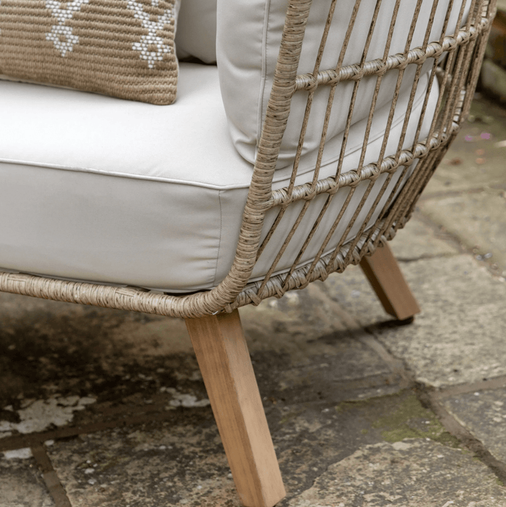 Ada Rattan Cocoon Garden Chair – Outdoor Lounge Armchair with Cushions - Hauslife
