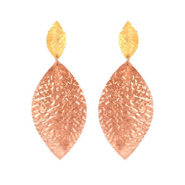 Alie Rose Gold Large Dangle Earrings - Hauslife