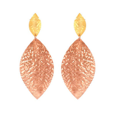 Alie Rose Gold Large Dangle Earrings - Hauslife