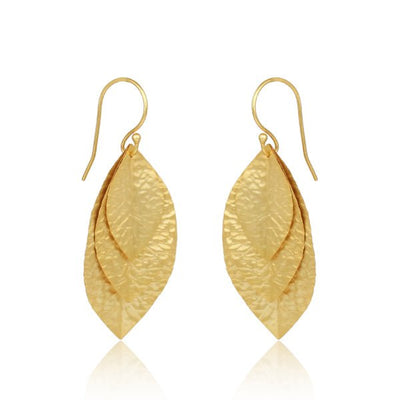Alie Triple Leaf Gold Earrings - Hauslife