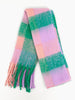 Allie Heavyweight Scarf - Green/Lilac, Square Colour Block - Hauslife