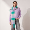 Allie Heavyweight Scarf - Green/Lilac, Square Colour Block - Hauslife