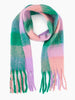 Allie Heavyweight Scarf - Green/Lilac, Square Colour Block - Hauslife