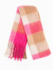 Allie Heavyweight Scarf - Pink, Square Colour Block - Hauslife