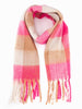 Allie Heavyweight Scarf - Pink, Square Colour Block - Hauslife