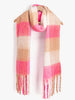Allie Heavyweight Scarf - Pink, Square Colour Block - Hauslife