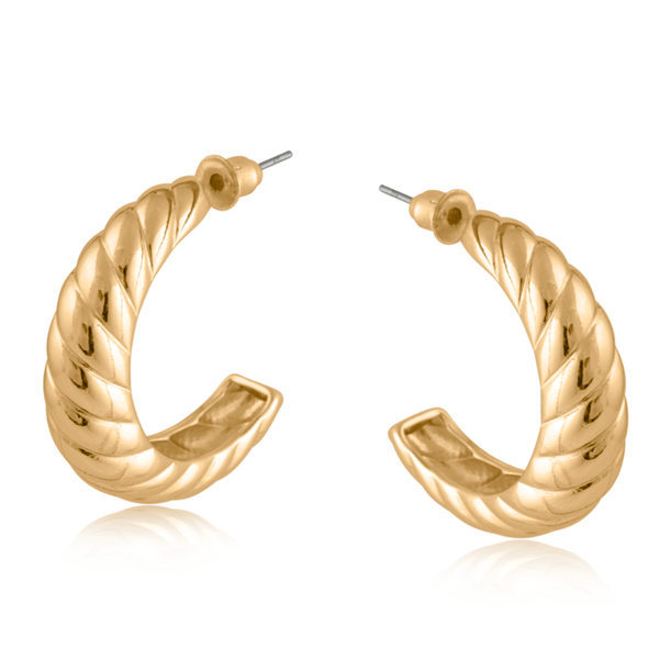 Amelia Ripple Effect Hoop Earrings - Hauslife