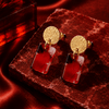 Aurora Petite Resin Rectangle Stud Earrings - Hauslife