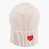 Austin Cream/Red Heart Embroidered Beanie Hat - Hauslife