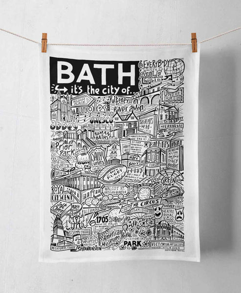 Bath Landmarks 100% Cotton Tea Towel - Hauslife