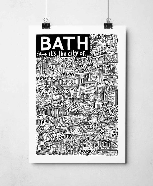 Bath Landmarks Art Print – City Wall Art - Hauslife