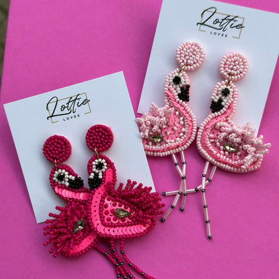 Beaded Flamingo Earrings - Hauslife