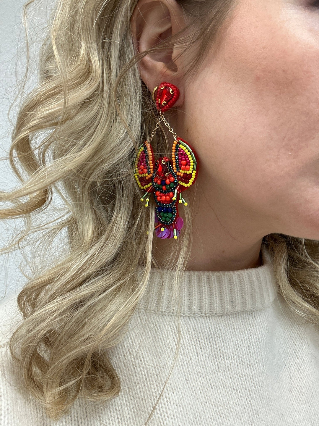 Beaded Lobster Earrings - Hauslife