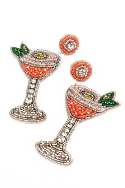 Beaded Passionfruit Martini Earrings - Hauslife