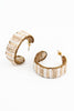 Beaded Pearl Demi Hoops - Hauslife
