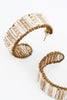 Beaded Pearl Demi Hoops - Hauslife