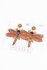 Beaded Pink Dragonfly Earrings - Hauslife